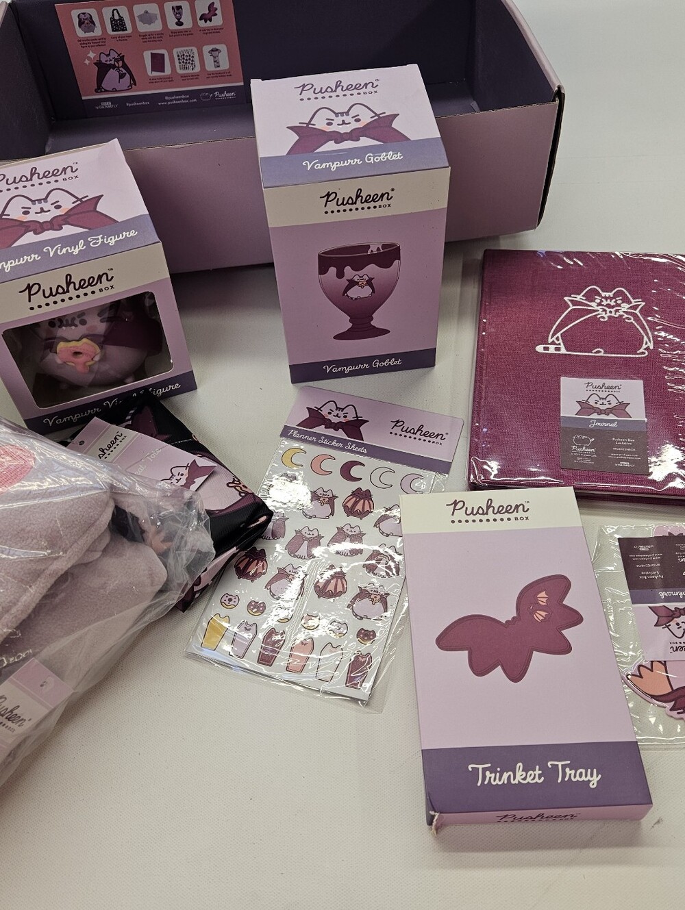 PUSHEEN Box Hooded Cape Vampurr Lavender Kawaii Fleece Costume  2022 NEW